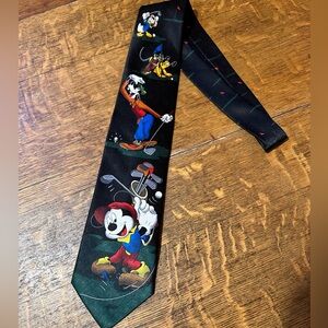 Mickey‎ Unlimited Mens Dress Business Tie Goofy Donald Golf Silk Tie Golfing